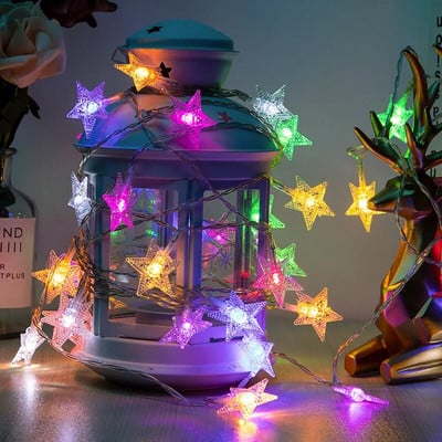 2M 5M 10M Cherry Balls LED Fairy String Lights Elemes USB-vel működő füzér szilveszteri esküvői karácsonyi dekoráció kültéri szoba