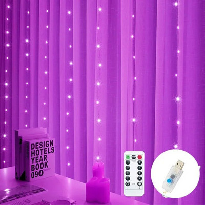 3M-6M USB LED fėjų styginių užuolaidų lemputės girlianda Šventinių vakarėlių dekoracijos Vestuvių gimtadienis Miegamasis Ramadanas Velykų namų šventė