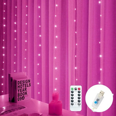 3M-6M USB LED fėjų styginių užuolaidų lemputės girlianda Šventinių vakarėlių dekoracijos Vestuvių gimtadienis Miegamasis Ramadanas Velykų namų šventė