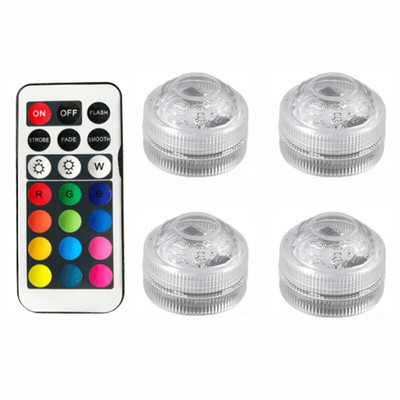 RGB podvodna svjetla IP68 Vodootporna podvodna svjetiljka Noćna svjetiljka za bazen Daljinski Čajne svjetiljke Svadbena vaza Zdjela Dekoracija za zabavu