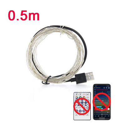 LED žičane svjetiljke RGB Infracrveni Bluetooth ontroller Vanjsko vodootporno vilinsko svjetlo za zabavu, blagdansko vjenčanje Dekor božićnog drvca