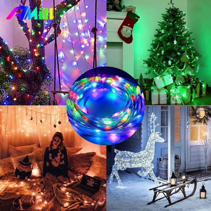 LED žičane svjetiljke RGB Infracrveni Bluetooth ontroller Vanjsko vodootporno vilinsko svjetlo za zabavu, blagdansko vjenčanje Dekor božićnog drvca