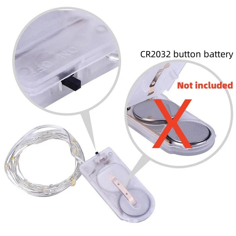 Bakrena svjetla s bakrenom žicom Baterijska LED svjetla s žicama Vjenčanje za zabavu Unutarnja božićna dekoracija Osvjetljenje vijenca 5M