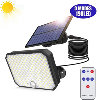 COB LED napelemes kültéri mozgásérzékelő töltő fali lámpa vízálló vészhelyzeti led lámpa utcai kerti veranda lámpához