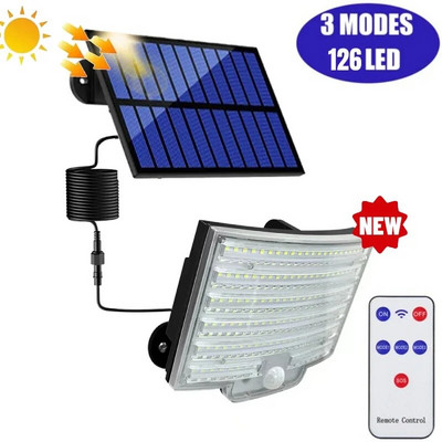 COB LED napelemes kültéri mozgásérzékelő töltő fali lámpa vízálló vészhelyzeti led lámpa utcai kerti veranda lámpához
