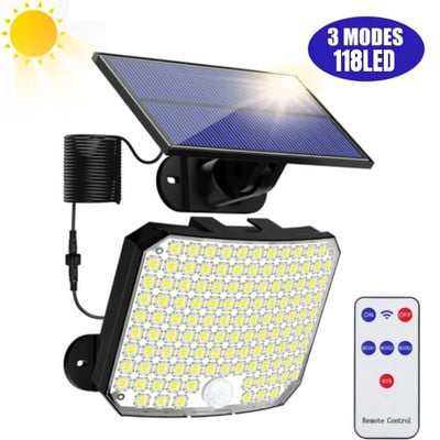 COB LED napelemes kültéri mozgásérzékelő töltő fali lámpa vízálló vészhelyzeti led lámpa utcai kerti veranda lámpához