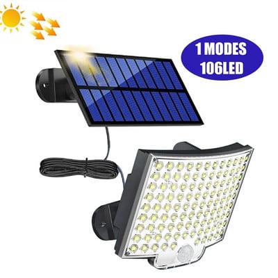 COB LED napelemes kültéri mozgásérzékelő töltő fali lámpa vízálló vészhelyzeti led lámpa utcai kerti veranda lámpához