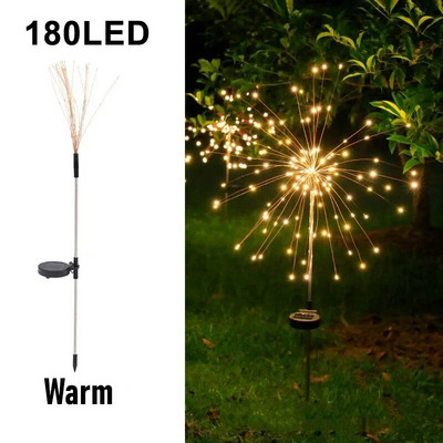 LED päikeseenergia maapinnaga ilutulestik tuled taevaga täidetud tähed vasktraat värvilised valgusnöörid välihoovi dekoratiivvalgusti