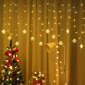 LED vijenac za zavjese na prozoru USB Power Fairy Lights Festoon s daljinskim upravljačem Novogodišnji vijenac LED svjetla Božićni ukras