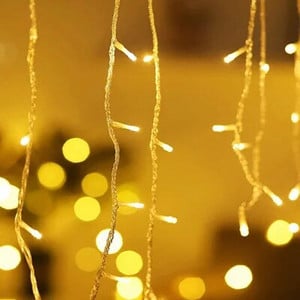 LED vijenac za zavjese na prozoru USB Power Fairy Lights Festoon s daljinskim upravljačem Novogodišnji vijenac LED svjetla Božićni ukras