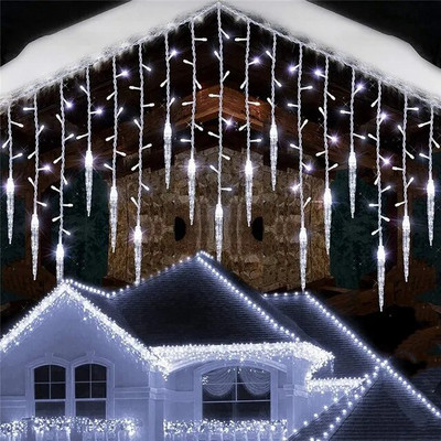 LED vijenac za zavjese na prozoru USB Power Fairy Lights Festoon s daljinskim upravljačem Novogodišnji vijenac LED svjetla Božićni ukras