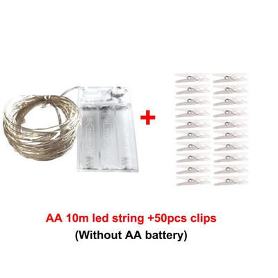 Fotografski isječci LED svjetiljke s žicama 2M 5M 10M USB vilinski vijenac na baterije Napajanje za božićno vjenčanje Dekoracija spavaće sobe