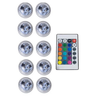 Vodootporna RGB podvodna svjetiljka s daljinskim upravljačem, podvodna noćna svjetiljka na baterije, zdjela za vazu, bazen, dekoracija vaze za zabavu