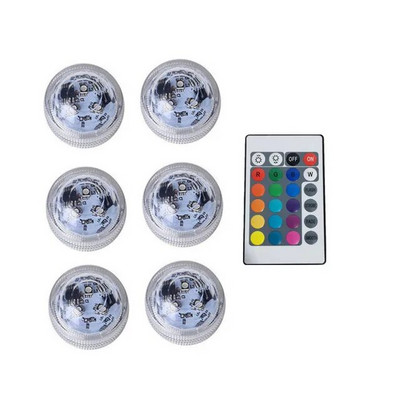 Vodootporna RGB podvodna svjetiljka s daljinskim upravljačem, podvodna noćna svjetiljka na baterije, zdjela za vazu, bazen, dekoracija vaze za zabavu