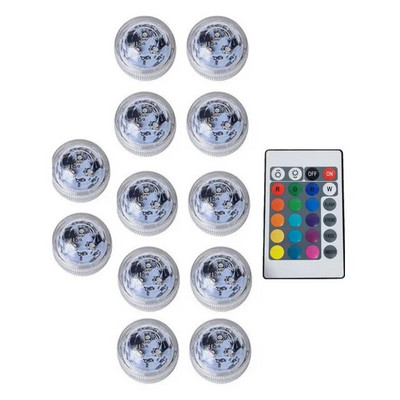 Vodootporna RGB podvodna svjetiljka s daljinskim upravljačem, podvodna noćna svjetiljka na baterije, zdjela za vazu, bazen, dekoracija vaze za zabavu