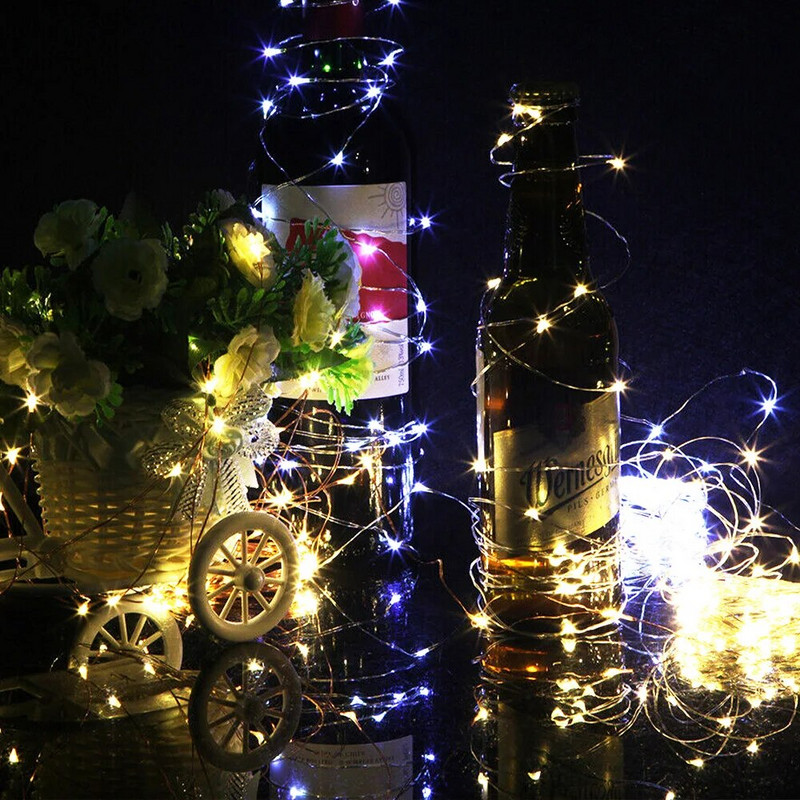 5/10 m-es USB tápellátású Led fényfüzér Rézdrót Tündérfüzér lámpa Karácsonyi esküvői party dekoráció