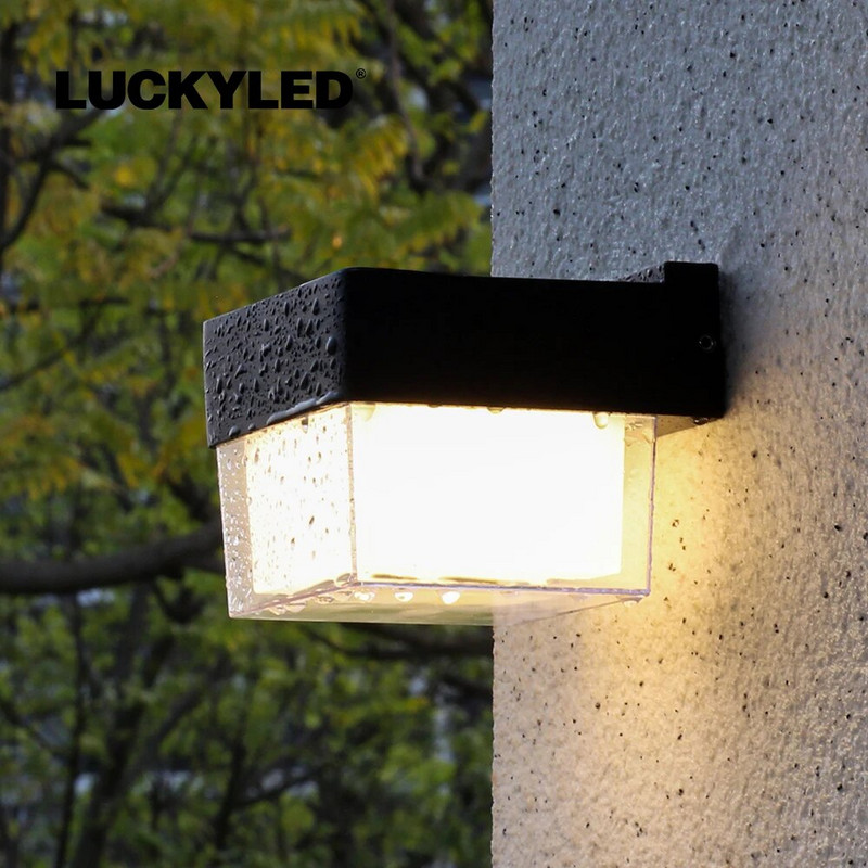 LUCKYLED Moderna vanjska Led zidna svjetiljka Vodootporna IP65 220v 110v 5w 10w Vrtna svjetla Zidna svjetiljka za rasvjetu balkonske verande