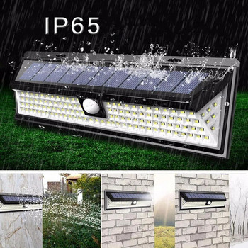 100/190 Ηλιακό φως Led Αδιάβροχο λαμπάκι LED ηλιακό φωτιστικό εξωτερικού χώρου PIR αισθητήρας κίνησης ηλιακό φωτιστικό τοίχου Φωτισμός διακόσμησης κήπου