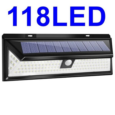 100/190 Ηλιακό φως Led Αδιάβροχο λαμπάκι LED ηλιακό φωτιστικό εξωτερικού χώρου PIR αισθητήρας κίνησης ηλιακό φωτιστικό τοίχου Φωτισμός διακόσμησης κήπου