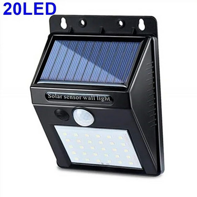 100/190 Ηλιακό φως Led Αδιάβροχο λαμπάκι LED ηλιακό φωτιστικό εξωτερικού χώρου PIR αισθητήρας κίνησης ηλιακό φωτιστικό τοίχου Φωτισμός διακόσμησης κήπου