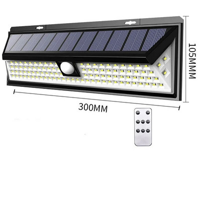 100/190 Ηλιακό φως Led Αδιάβροχο λαμπάκι LED ηλιακό φωτιστικό εξωτερικού χώρου PIR αισθητήρας κίνησης ηλιακό φωτιστικό τοίχου Φωτισμός διακόσμησης κήπου