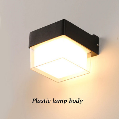 IP65 vízálló belső fali lámpatestek Modern 2W 12W LED fali lámpa kültéri AC90-260V falra szerelhető kültéri világítás