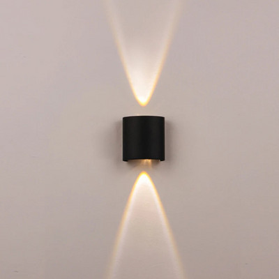 IP65 vízálló belső fali lámpatestek Modern 2W 12W LED fali lámpa kültéri AC90-260V falra szerelhető kültéri világítás