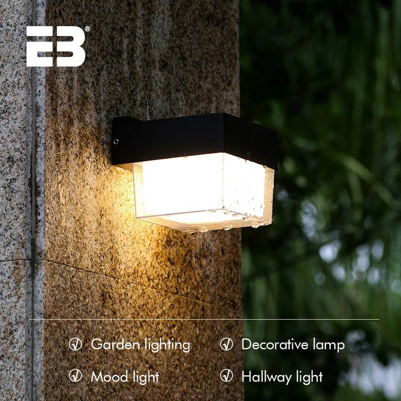 IP65 vízálló belső fali lámpatestek Modern 2W 12W LED fali lámpa kültéri AC90-260V falra szerelhető kültéri világítás