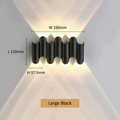 Zidna svjetiljka za kućnu dekoraciju gore i dolje Svjetleća zidna svjetiljka Vanjska vodootporna vrtna rasvjeta TV pozadinsko rasvjetno tijelo LP-352