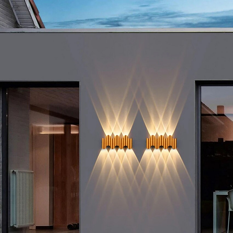 Zidna svjetiljka za kućnu dekoraciju gore i dolje Svjetleća zidna svjetiljka Vanjska vodootporna vrtna rasvjeta TV pozadinsko rasvjetno tijelo LP-352