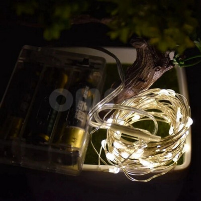 2M 3M 5M 10M Led žičana svjetla Vodootporna bajkovita svjetla 3AA baterije Blagdanska rasvjeta za božićno drvce Dekoracija svadbene zabave