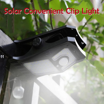Τύπος κλιπ φωτός κήπου Ηλιακές λάμπες DC5,5V Αισθητήρας κίνησης εξωτερικού χώρου δρόμου Αδιάβροχος φωτισμός USB Επαναφορτιζόμενο ζεστό φως/δροσερό φως