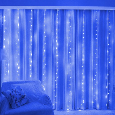 Perdele cu LED USB 6x3M Festoon Ghirlande cu leduri Lumini de Craciun Decoratiuni Ramadan Lumini sir Decor de nunta Anul Nou 2024