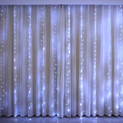 Perdele cu LED USB 6x3M Festoon Ghirlande cu leduri Lumini de Craciun Decoratiuni Ramadan Lumini sir Decor de nunta Anul Nou 2024