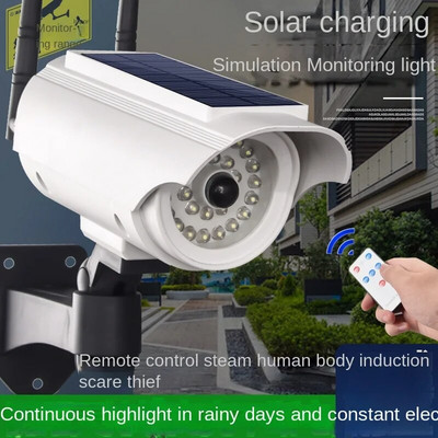 LED solarni senzor Zidna svjetiljka Vodootporna vanjska simulacija senzora pokreta Svjetlo nadzorne kamere Vrtna vrata Prednja cestovna stepenica