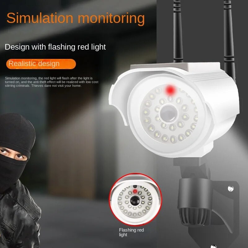 LED solarni senzor Zidna svjetiljka Vodootporna vanjska simulacija senzora pokreta Svjetlo nadzorne kamere Vrtna vrata Prednja cestovna stepenica