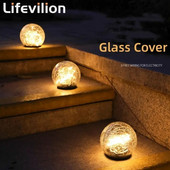 Solarna vrtna svjetla Napuknuta staklena kugla Vanjska vodootporna obojena 30 LED svjetiljka Zemljina pejzažna svjetiljka Dekoracija dvorišta Solarna globus svjetla