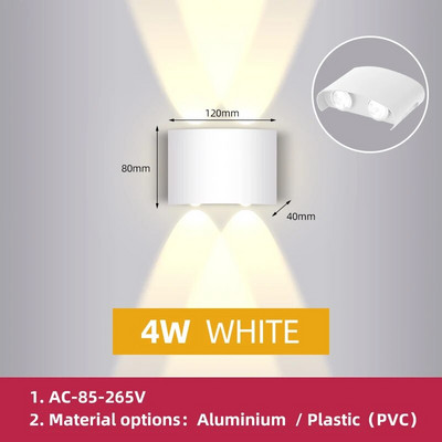 Zidna rasvjeta Led vanjska vrtna vodootporna ukrasna svjetiljka Svjetiljka za trijem Kućanski uređaji Oprema za dvorište LED zidna svjetiljka