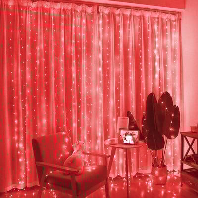 3M/4M/6M USB LED függöny füzér ünnepi LED lámpa karácsonyi fényfüzér karácsonyi díszek 2024 ünnepi esküvői dekoráció