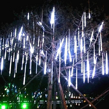 Solar 30/50cm Meteor Shower Light Γιορτινό String Light Αδιάβροχο Fairy Garden Decor Χριστουγεννιάτικη διακόσμηση για γιρλάντα εξωτερικού χώρου