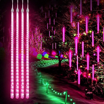 Solarni 30/50cm meteorski pljusak Svjetlost Blagdanska žica Vodootporna bajkovita vrtna dekoracija Vanjski ulični vijenac Božićni ukras