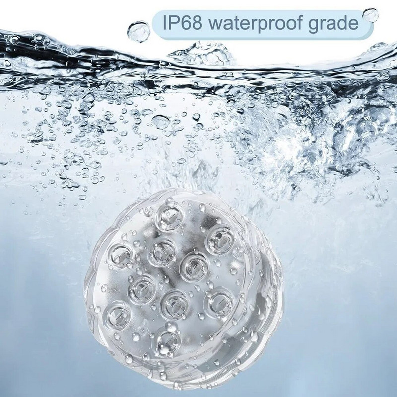 10 LED podvodnih svjetiljki s daljinskim upravljačem Baterijska podvodna noćna svjetiljka za bazen Vaza Zdjela Dekoracija svadbene zabave