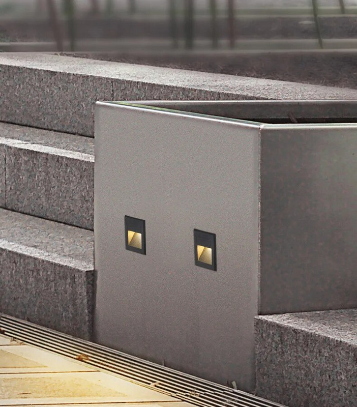 Vanjsko unutarnje LED svjetlo za stepenice 15LEDS Vodootporno svjetlo za stepenice Ugrađena zidna podzemna svjetiljka Rasvjeta za palube Footlights 85-265V IP65