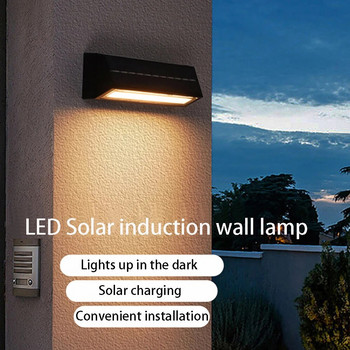 LED соларна стенна лампа литиева батерия 3.7V 2200mAh IP65 водоустойчива външна модерна минималистична лампа в стил веранда градински светлини