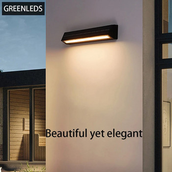 LED соларна стенна лампа литиева батерия 3.7V 2200mAh IP65 водоустойчива външна модерна минималистична лампа в стил веранда градински светлини