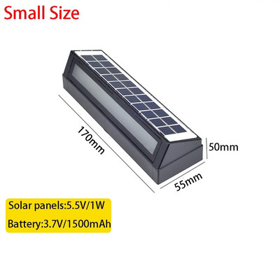 LED solarna zidna svjetiljka Litijska baterija 3,7 V 2200 mAh IP65 Vodootporna vanjska moderna svjetiljka u stilu minimalizma Vrtna svjetla za trijem