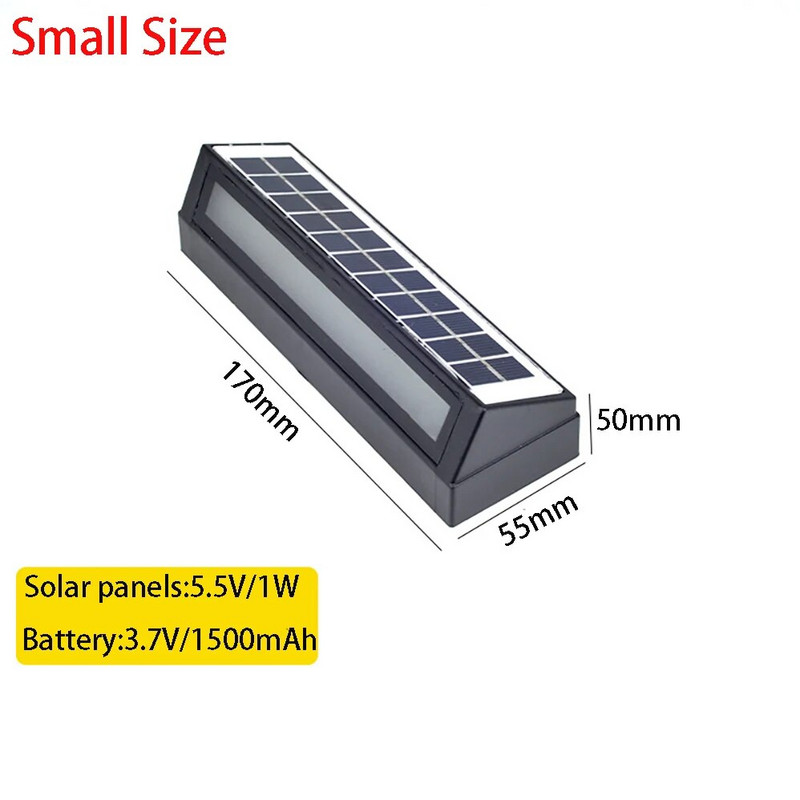 LED solarna zidna svjetiljka Litijska baterija 3,7 V 2200 mAh IP65 Vodootporna vanjska moderna svjetiljka u stilu minimalizma Vrtna svjetla za trijem