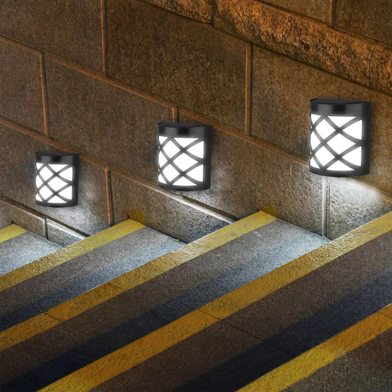 6 LED solarna svjetiljka za vanjsku pokretnu zidnu svjetiljku Vodootporna solarna vrtna ograda Svjetlo za uređenje terase Solarna svjetiljka