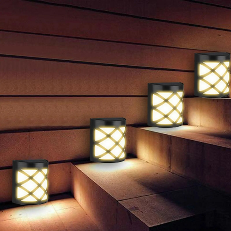 6 LED solarna svjetiljka za vanjsku pokretnu zidnu svjetiljku Vodootporna solarna vrtna ograda Svjetlo za uređenje terase Solarna svjetiljka