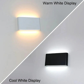 LED стенна лампа Външна водоустойчива IP65 Вътрешна стенна лампа 6W12W Веранда Градинско осветление Алуминиево осветление за всекидневна Стълбища